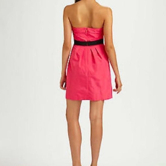 NWT BCBGMaxAzria Red Bow Strapless Cocktail Dress 0 - Picture 6 of 7
